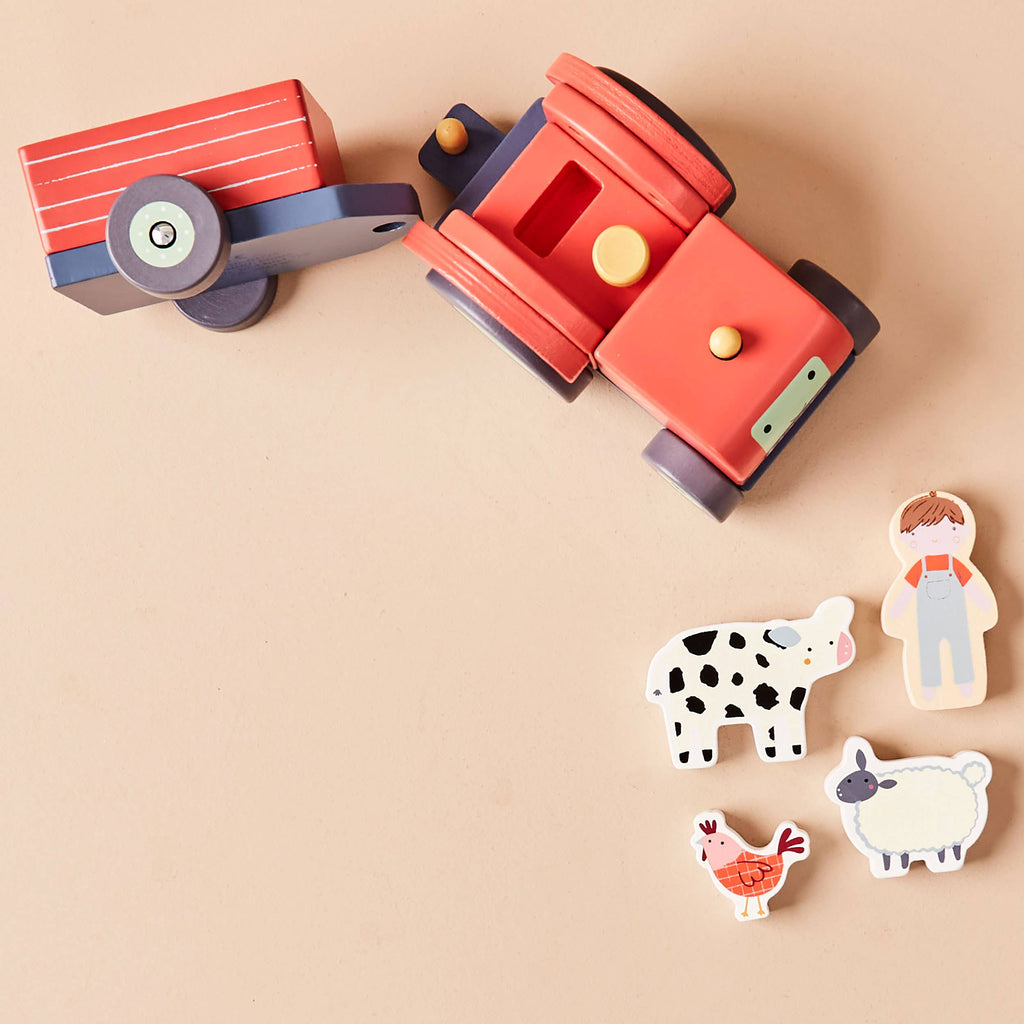 Just Bee Kids Wooden Tractor Toy FSC®