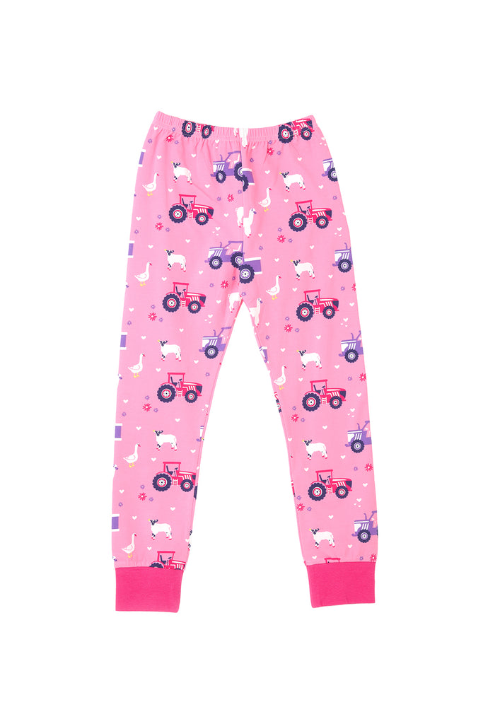 Girls Pyjamas - Tractor Print