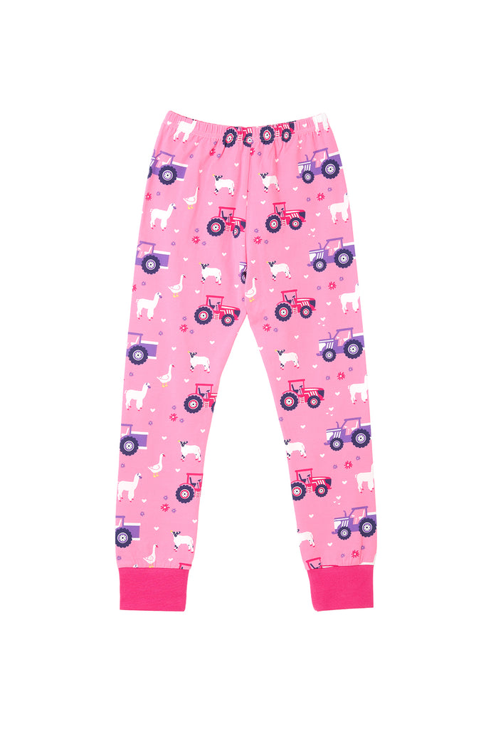 Girls Pyjamas - Tractor Print