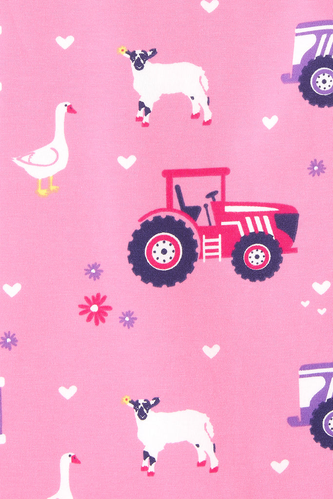 Girls Pyjamas - Tractor Print