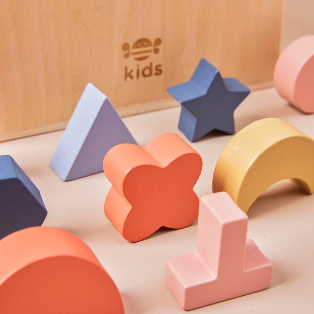 Just Bee Kids Wooden Shape Sorter House Toy (FSC)