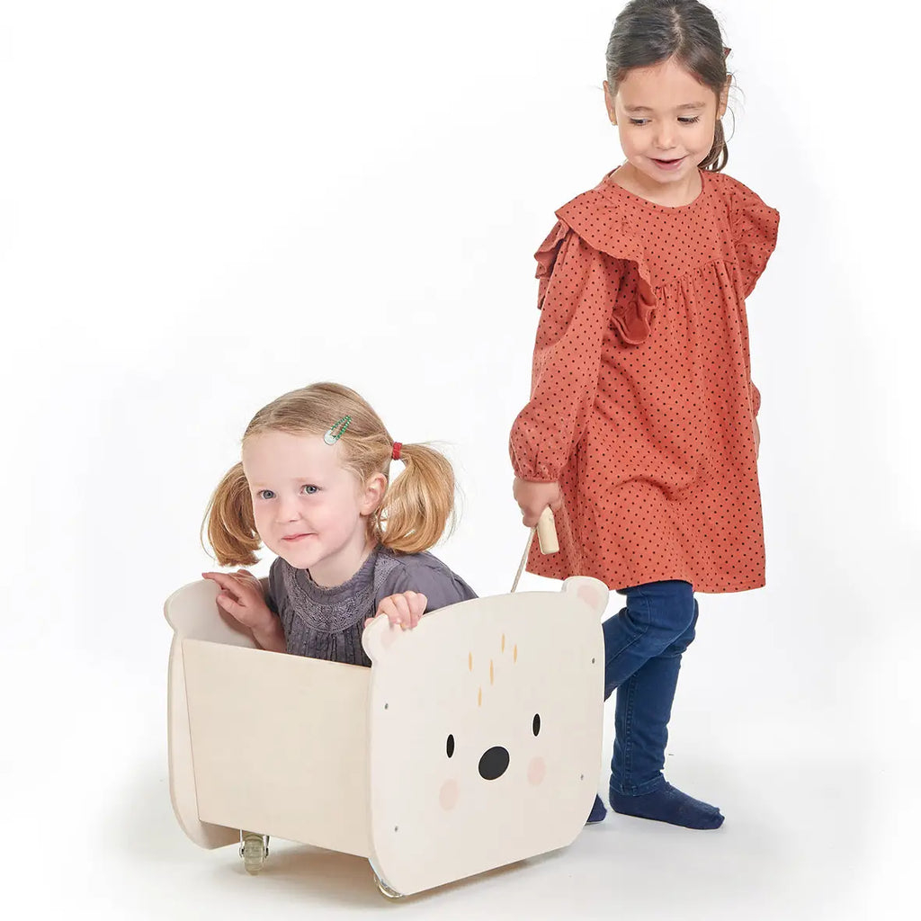 Pull Along Bear Cart