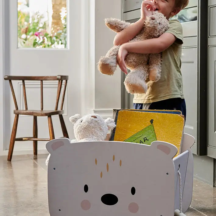 Pull Along Bear Cart