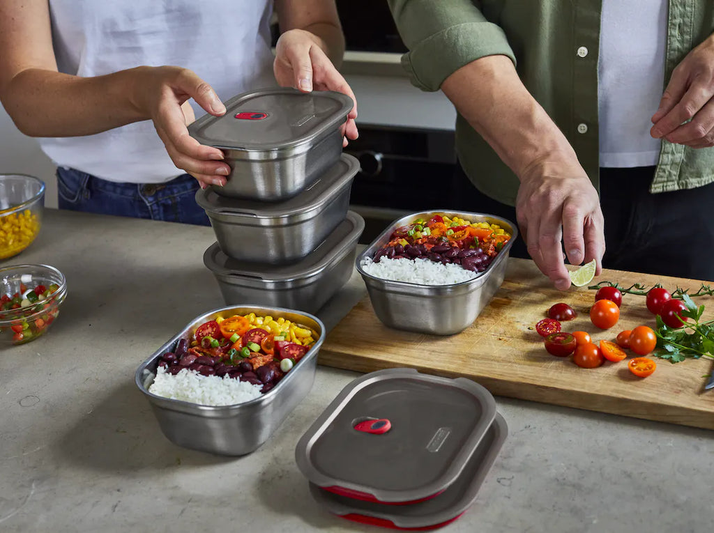 BLACK + BLUM Microwavable Stainless Steel Lunch Box | Multi-Function,  Vacuum Sealed Container for He…See more BLACK + BLUM Microwavable Stainless