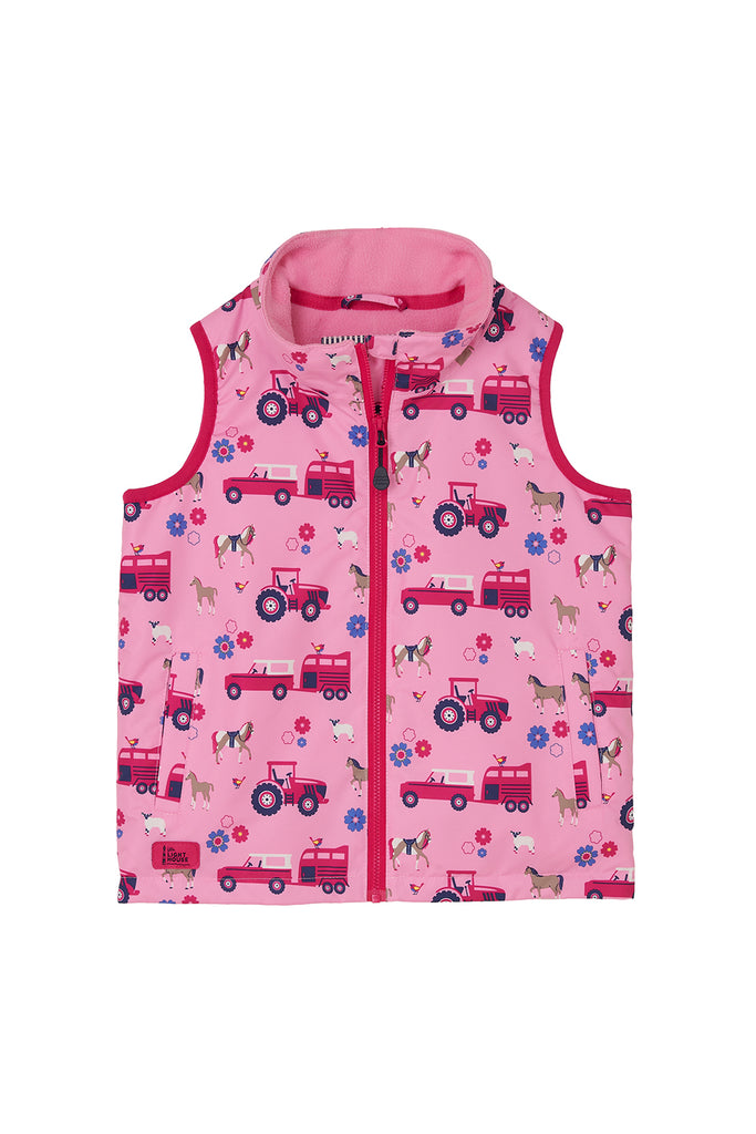 Alex Gilet Girls Blush Pink Farm