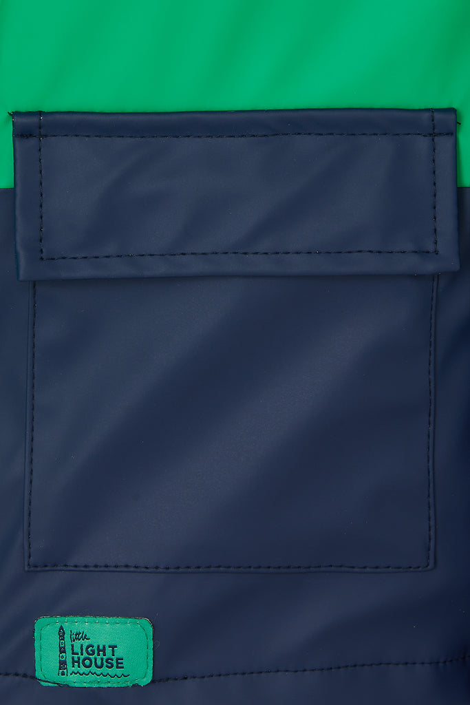 Anchor Coat Boys - Pea Green/Navy