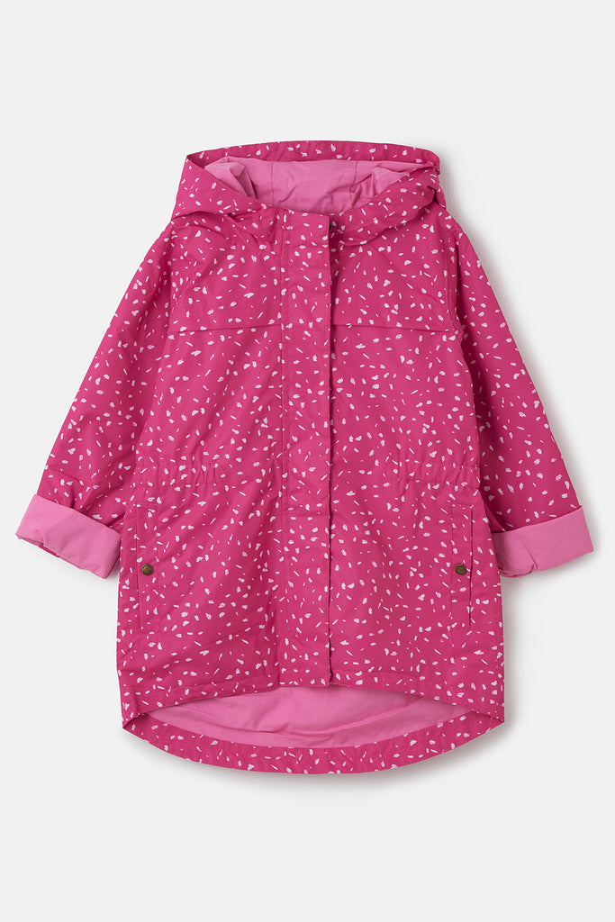 Charlotte Parka Bright Pink Print Coat by Lighthouse