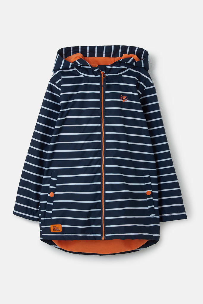 Ethan Navy Stripe Coat by Lighthouse