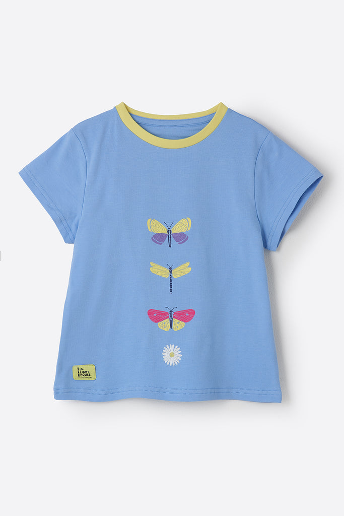 Causeway Blue Butterfly T-Shirt by Lighthouse