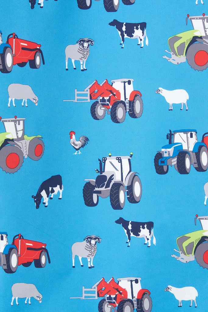 Lucas Coat - Blue Farm Print