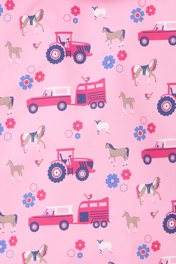Olivia Coat Girls- Blush Pink Farm