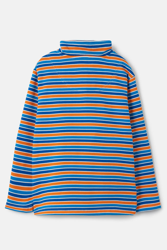 Riley Half Zip Blue Orange Stripe