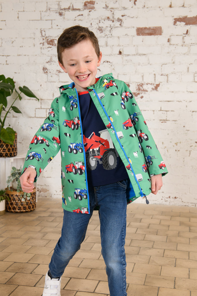 Ethan Coat Boys - Pea Green Tractor