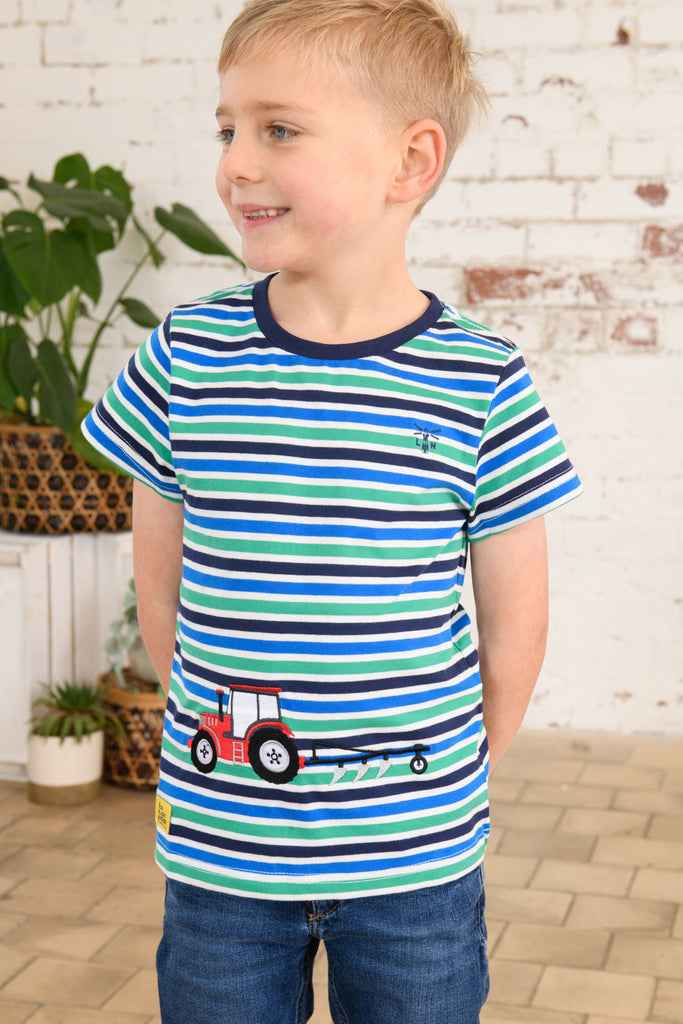 Oliver T-Shirt Boys - Pea Green Tractor
